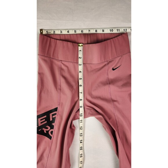 Nike Women's Crop Leggings One Desert Berry/Pink Foam Graphic 7/8 Size Medium - Picture 2 of 10